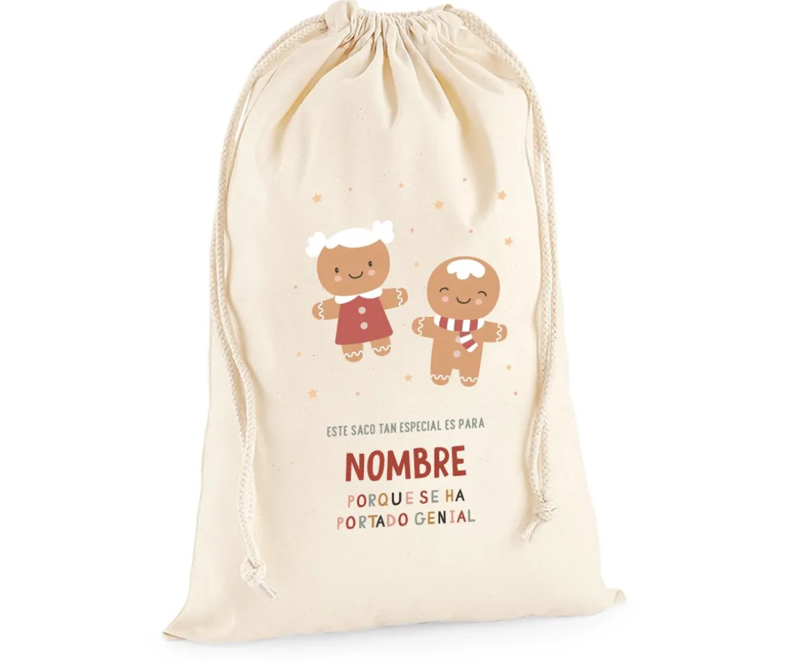 Saco Grande Personalizado Gingerbread Cookies