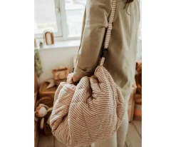 Saco Organic Noomad SOFT Reversible Play & Go Stripes Brown