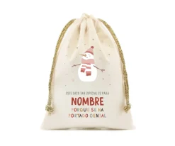 Saco Pequeño Personalizado Snowman