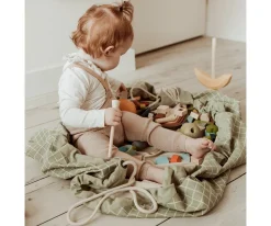 Saco Reversible Play & Go Noomad Classic Orgánico Cuadros Green