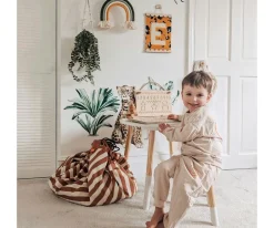 Saco Reversible Play & Go Noomad Stripes Brown