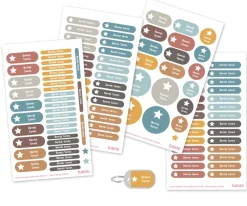 Sello Personalizado Gran Estrella + Combinado Termo y Pegatinas Retro Nordic Estrella