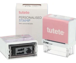 Sello Personalizado Gran Estrella + Combinado Termo y Pegatinas Rosa Estrella