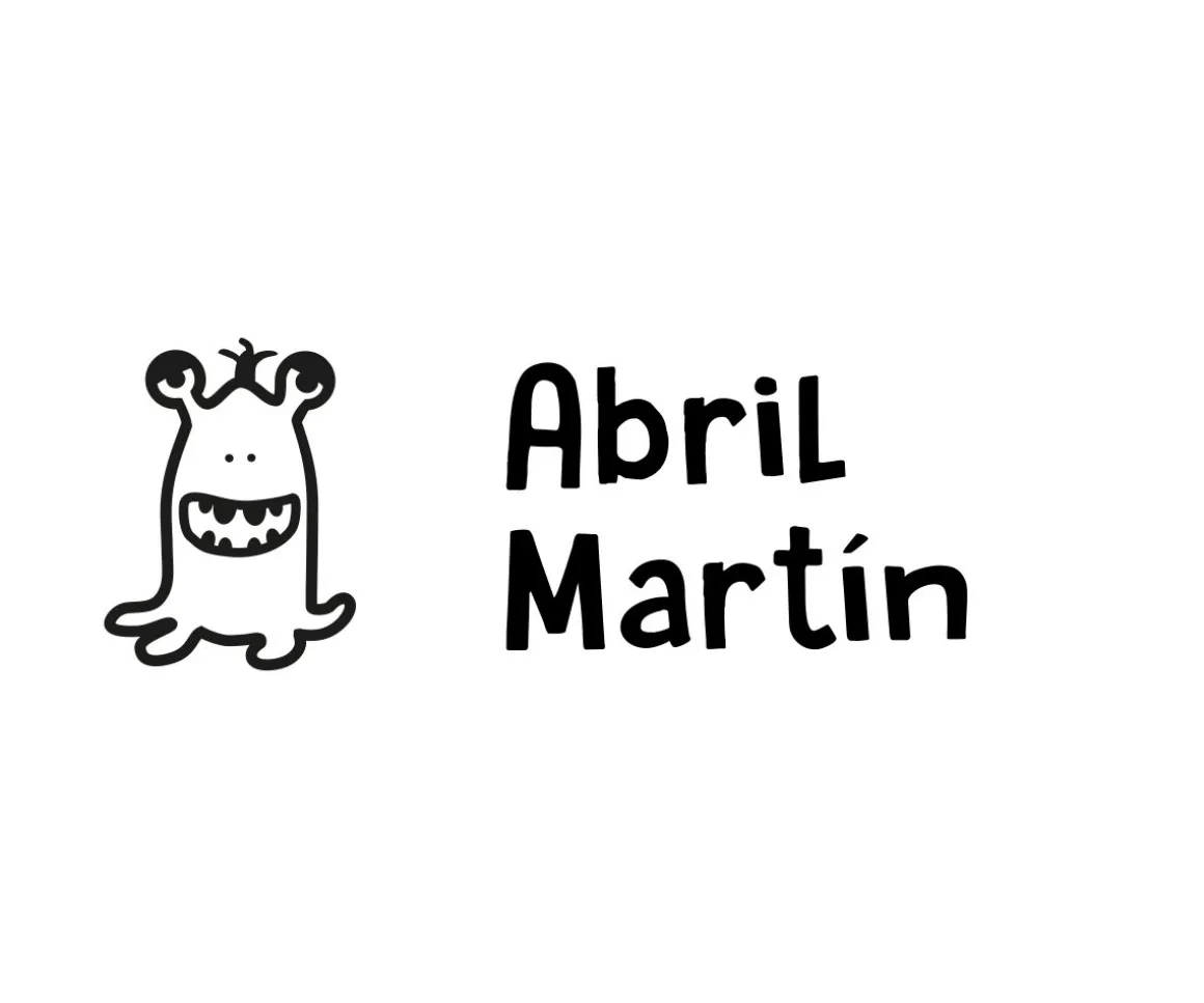 Sello Personalizado Monstruo 3 + Cinta Blanca para Ropa Oscura