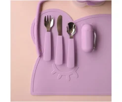 Set 3 Cubiertos Feedie Lilac
