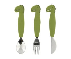 Set 3 Cubiertos Silicona Mr. Dino