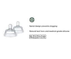Set 2 Tetinas Para Biberón Mio Flujo Medio