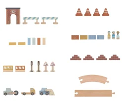 Set de Construcción con Grúa de Madera FSC