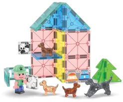 Set de Construcción Magna-Tiles Puppy Park 27 piezas