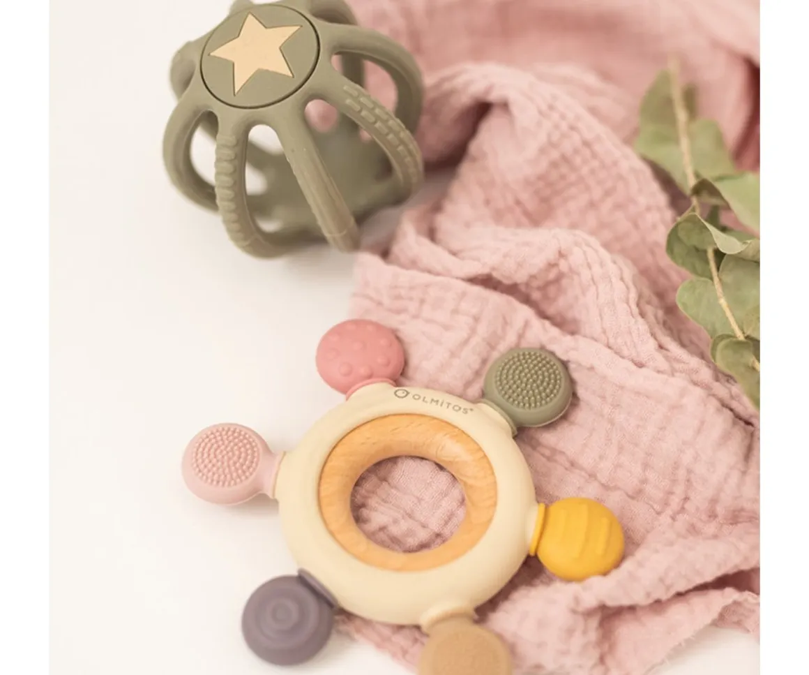 Set de Mordedores Sensoriales Silicona Pink