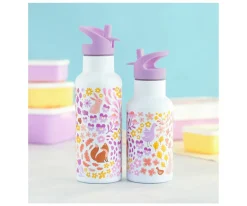 Set Tapa Pajita y Cepillo Flower Garden