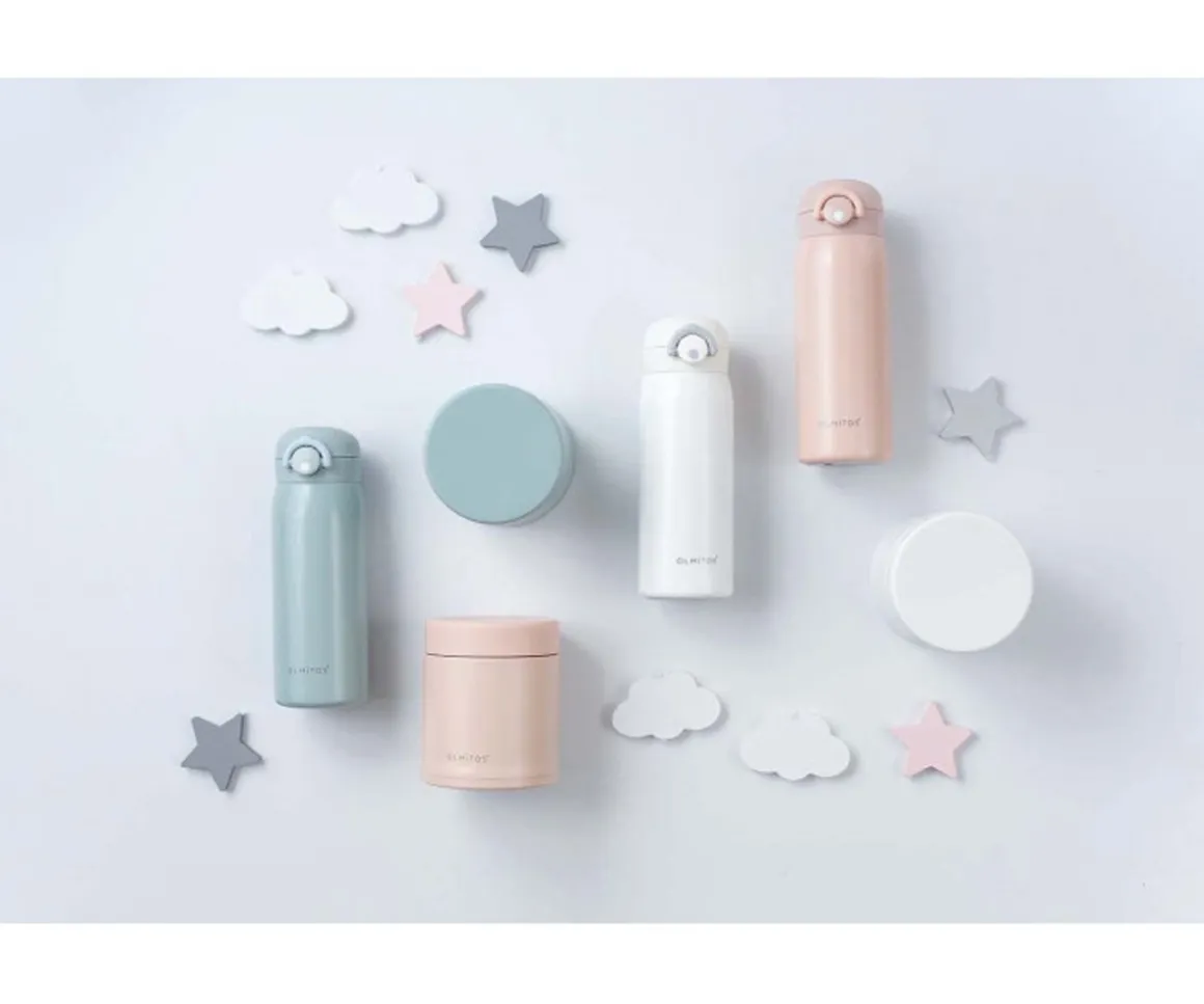 Set Termos Líquido y Sólidos White