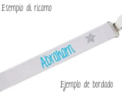 Sujetachupetes Personalizado Corona Azul