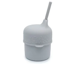 Tapa Sippie para Vaso Silicona Gris