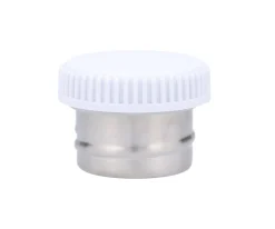 Tapón con Base Metal para Botella Acero Blanco