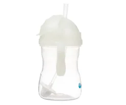 Taza Con Pajita Flexible Brilla en la Oscuridad