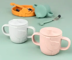 Taza de Aprendizaje Peekaboo Elphee Rosa Empolvado