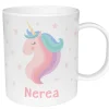 Taza de Plástico Personalizada Unicornio