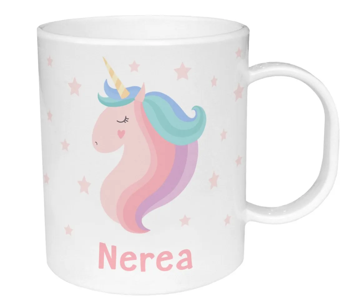 Taza de Plástico Personalizada Unicornio