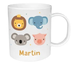 Taza de Plástico Personalizada Animal Friends