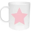 Taza de Plástico Personalizada Estrella Rosa