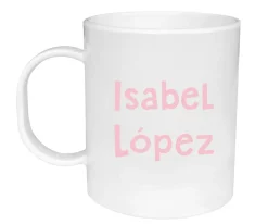 Taza de Plástico Personalizada Estrella Rosa