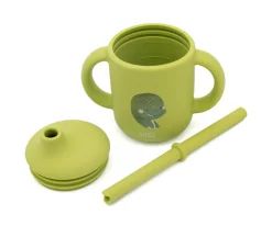 Taza de Silicona con Pajita Dinosaurio 120ml