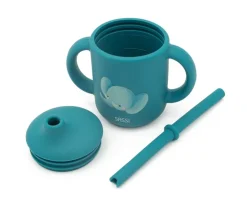 Taza de Silicona con Pajita Elefante 120ml