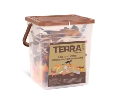 Terra Cubo Marron Perros y Gatos 60 piezas