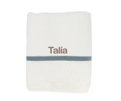Toalla de Baño Rainbow Dots Azul Personalizable