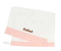 Toalla Guardería Nordic Check Blush Personalizable