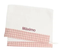 Toalla Guardería Vichy Rosa Personalizable
