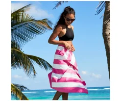 Toalla Playa Extra Large Microfibra Cabana Malibu Pink Personalizable