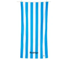 Toalla Playa Large Microfibra Cabana Azul Personalizable