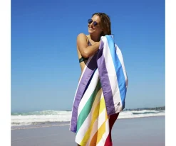 Toalla Playa Large Microfibra Summer Rainbow Skies Personalizable