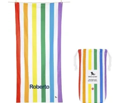 Toalla Playa Large Microfibra Summer Rainbow Skies Personalizable