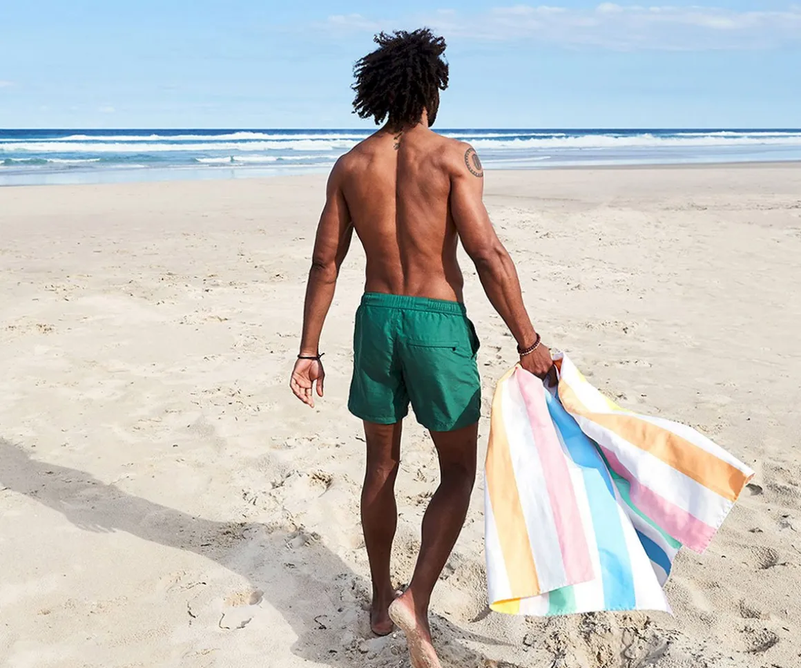 Toalla Playa Large Microfibra Summer Rainbow Pastel Personalizable