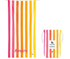 Toalla Playa Large Microfibra Summer Peach Sunrise Personalizable