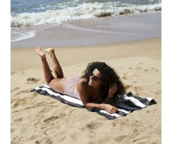 Toalla Playa Large Microfibra Cabana Negra Personalizable