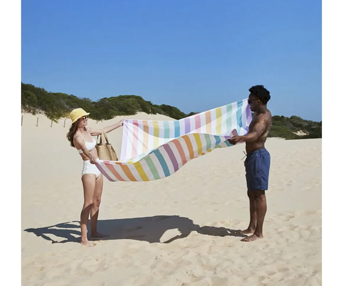 Toalla Playa XXL Microfibra Cabana Rainbow Pastel Personalizable