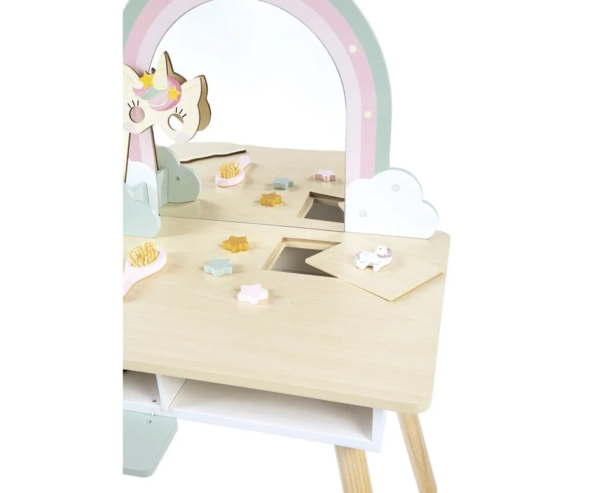 Tocador Unicornio de Madera y Accesorios
