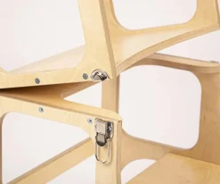 Torre Aprendizaje Montessori Mesa y Silla Natural / Plateado