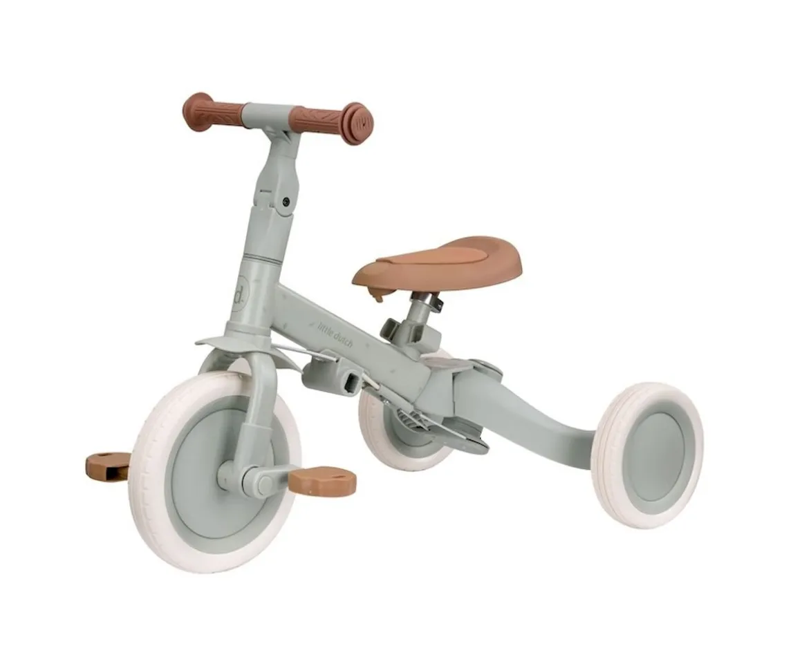 Triciclo con Barra 4 en 1 Verde