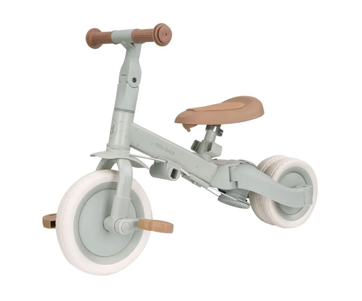 Triciclo con Barra 4 en 1 Verde