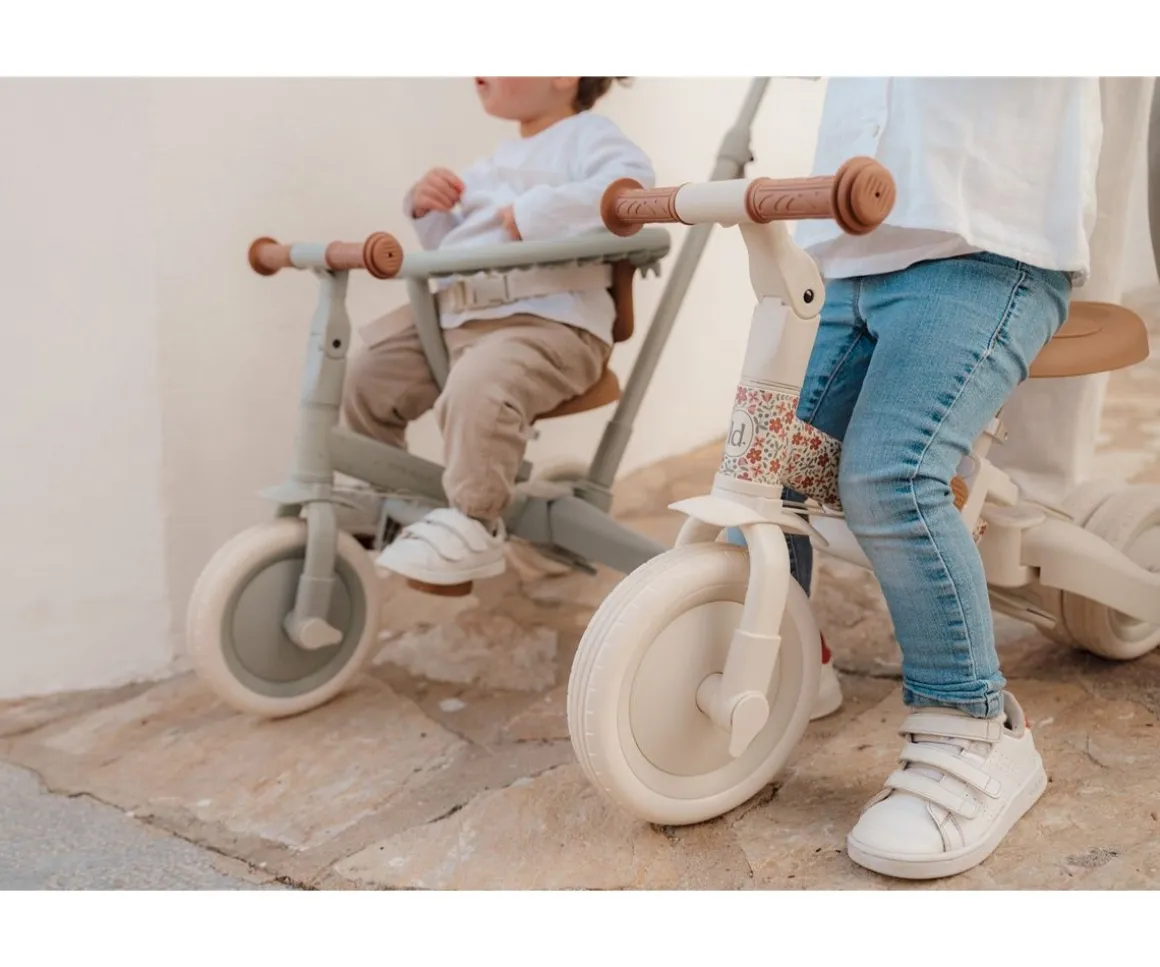 Triciclo con Barra 4 en 1 Verde