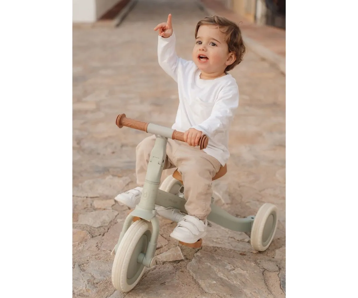 Triciclo con Barra 4 en 1 Verde