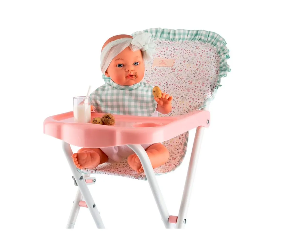 Trona con Bandeja y Babero Cloe para Muñecas