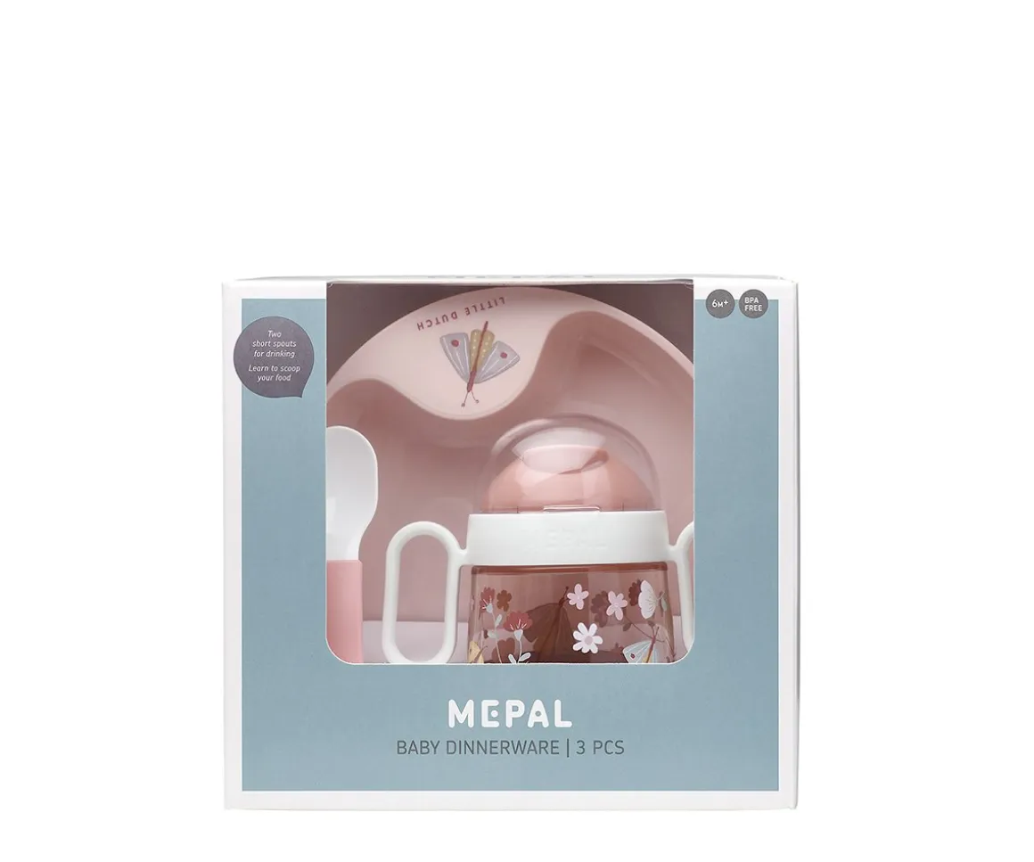 Vajilla 3 Piezas Mio Flores y Mariposas