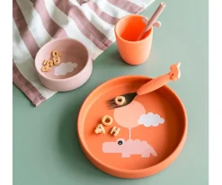 Vajilla de Silicona Happy Clouds Papaya