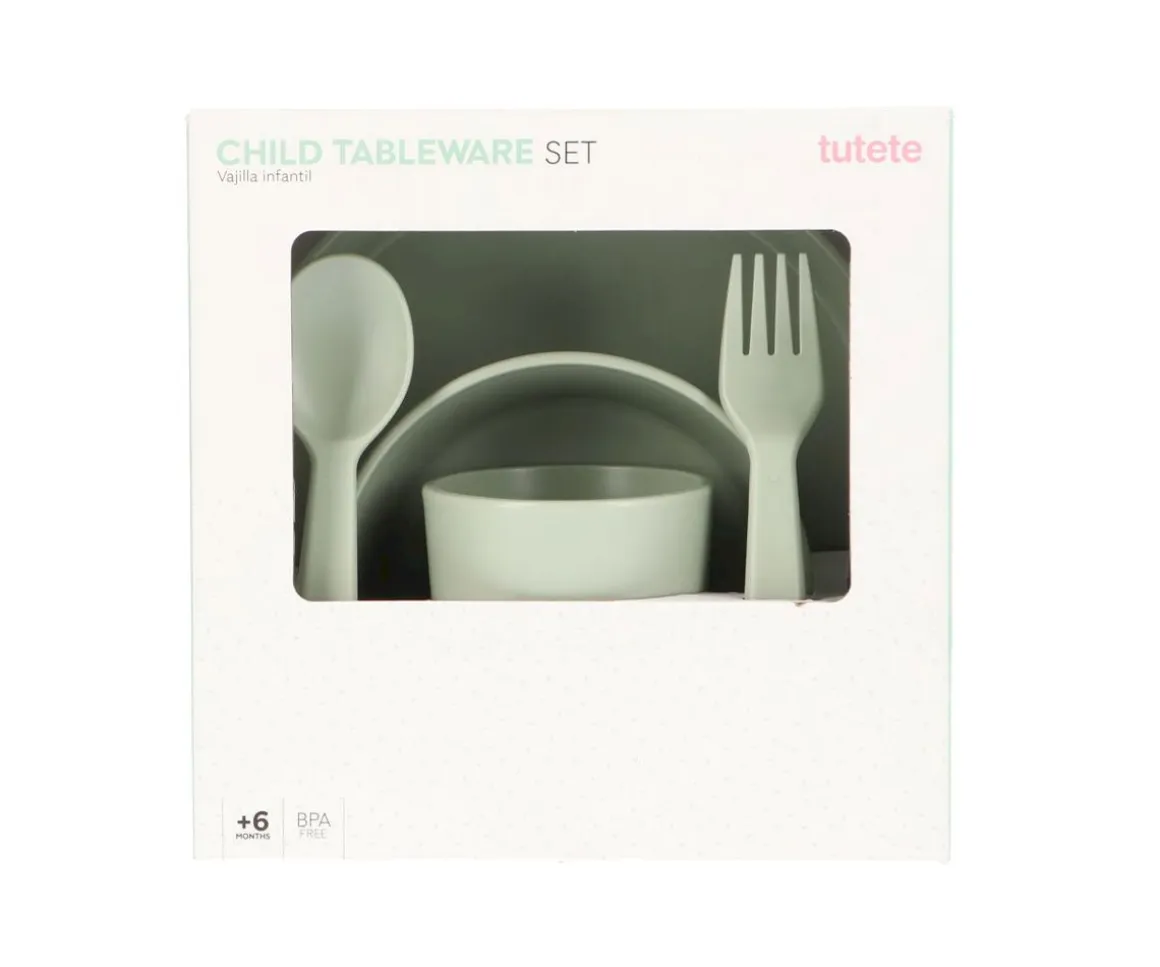 Vajilla Infantil Tutete Sage
